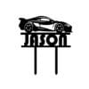 Gepersonaliseerde taarttopper race auto bij cake, bake & love 3