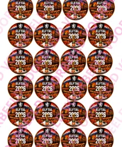Eetbare Cupcakeprint WK voetbal 2 - 24 cupcake rondjes