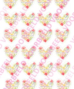 Eetbare Cupcakeprint Happy mother's day 1 - 24 cupcake rondjes