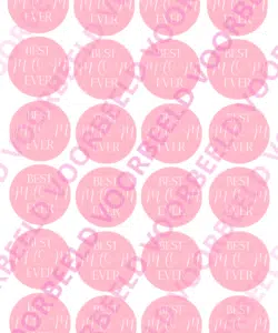 Eetbare Cupcakeprint best mom ever - 24 cupcake rondjes