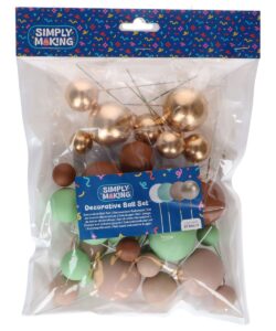 Simply Making Decoratieve Ballenset Aardetinten & Goud pk/32