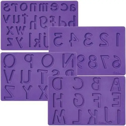 Wilton fondant & gum paste mold letters/numbers set/4