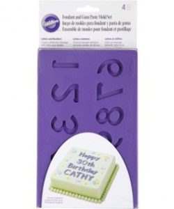 Wilton fondant & gum paste mold letters/numbers set/4 bij cake, bake & love 11