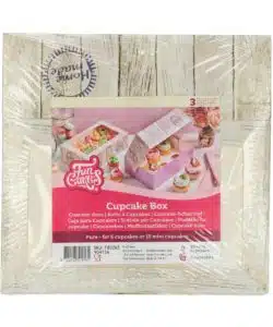 FunCakes Cupcake Doos 6 - Pure pk/3