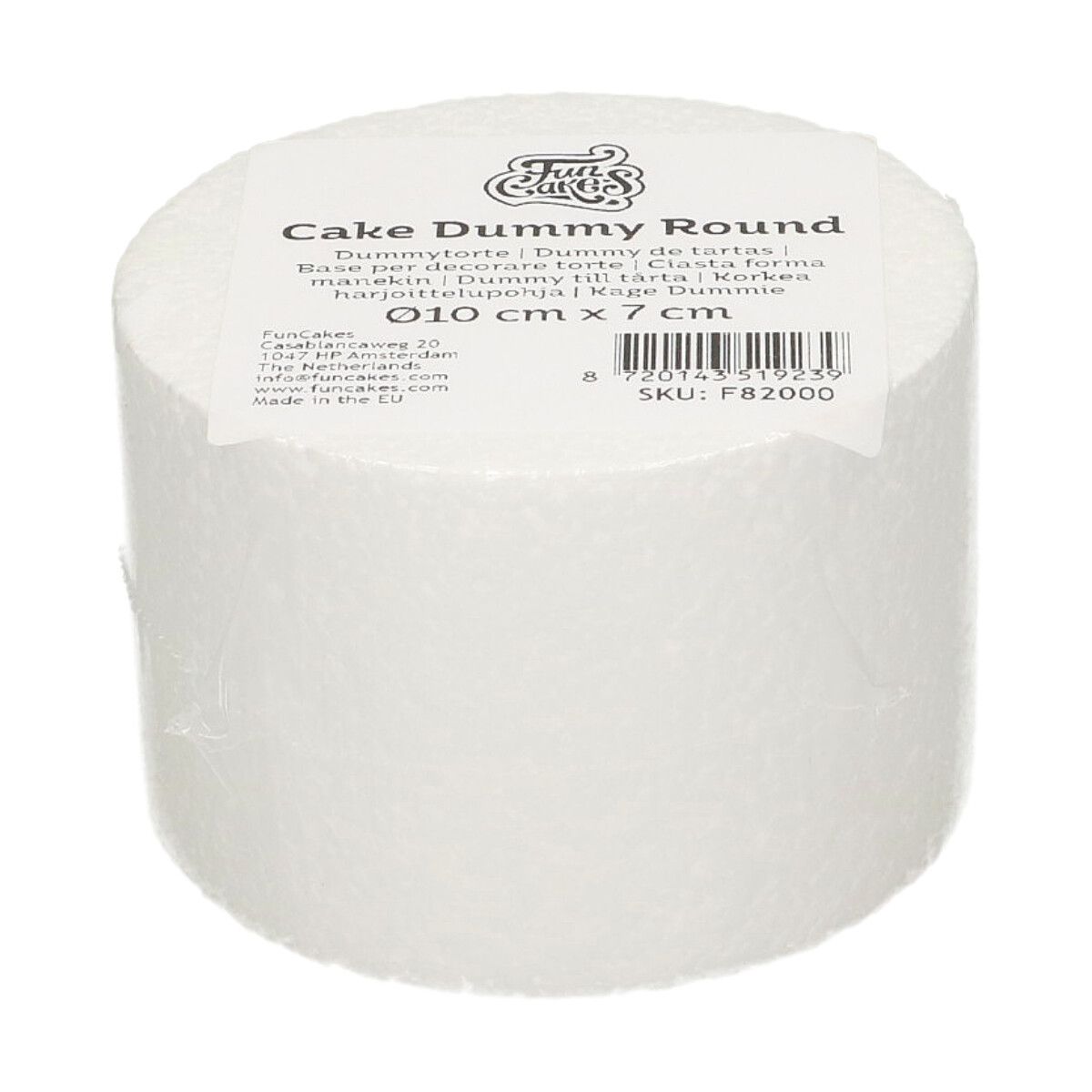 Gâteau Factice Rond En Polystyrène - Diamètre 15 Cm, Hauteur 5 Cm, Pour Entraînement Décoration