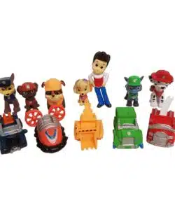Plastic decoratieset Paw Patrol met wagentjes