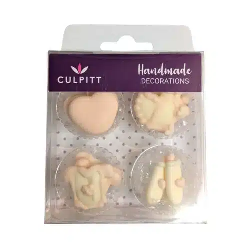 Culpitt suikerdecoratie baby pipings soft pink pk/12