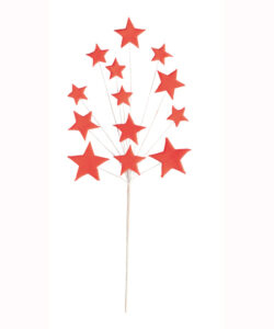 Suikersterren op draad - rood