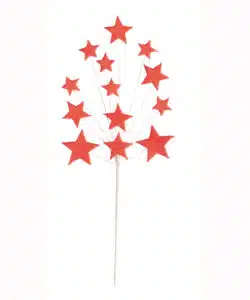 Suikersterren op draad - rood