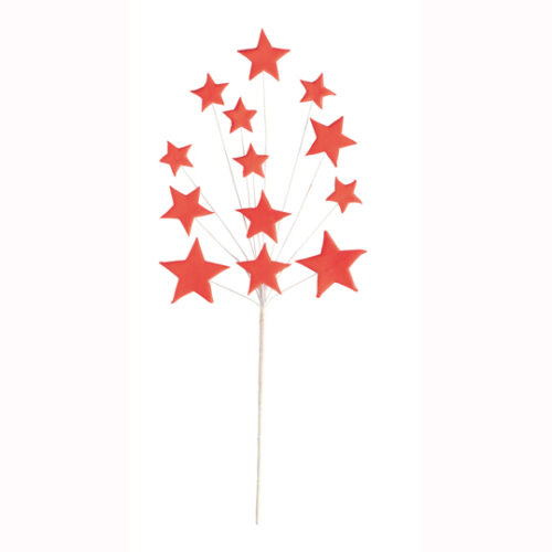 Suikersterren op draad - rood