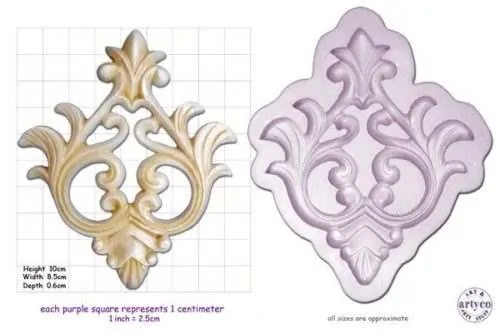 Artyco mould - scroll #4 medium