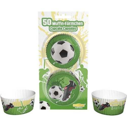 Cupcake capsules soccer, 50 pieces