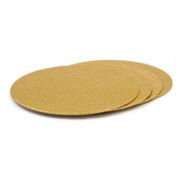 Cakeboard rond 20 cm goud