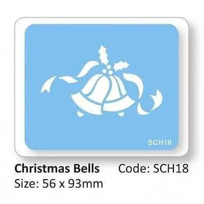 Jem stencil christmas bells bij cake, bake & love 4 Jem stencil christmas bells