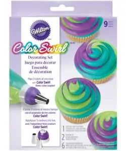 Wilton ColorSwirl TriColor Coupler Decor Set/9 (2)