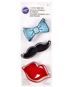 Wilton Cookie Cutter Set Tie/Mustache/Lips (2)