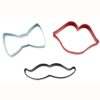 Wilton cookie cutter set tie/mustache/lips