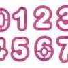 Kit 9 cookie cutters numbers afm 5,2 x 2,2 cm