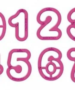 Kit 9 Cookie Cutters Numbers afm 5,2 x 2,2 cm