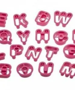 Kit 27 Cookie Cutters Alphabet afm 5,2 x 2,2 cm