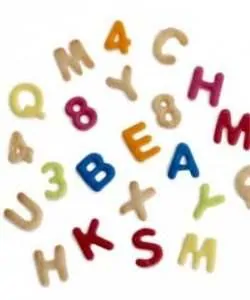 36 Cookie Cutters Alphabet&Numbers afm 2 x 1,6 cm