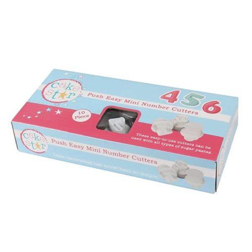 Cake star push easy cutters - small numbers