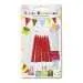Kaarsjes rood met houder 10 stuks (2)