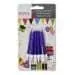 Kaarsjes blauw met houder 10 stuks (2)