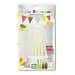 Kaarsjes wit glitter met houder 10 stuks (2)