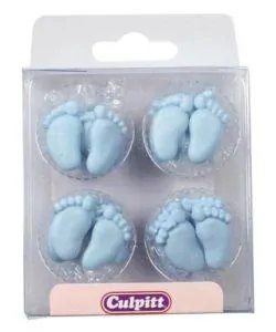 Culpitt Suikerdecoratie Baby Voetjes Blauw pk/24