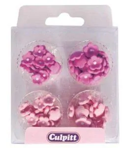 Culpitt Suikerdecoratie Mini Bloemen Roze pk/100