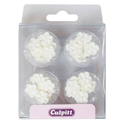 Culpitt suikerdecoratie mini bloesem wit pk/48
