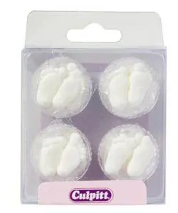 Culpitt Suikerdecoratie Baby Voetjes Wit pk/24