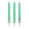 Pme candles blue glitter with holders pk/10