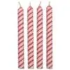 Pme candles striped pink pk/24