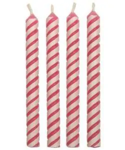 PME Candles Striped Pink Pk/24