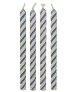PME Candles Striped Blue Pk/24