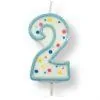 Pme large candle blue number 2 bij cake, bake & love 2 Pme large candle blue number 2
