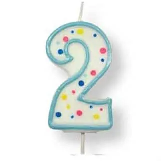 Pme large candle blue number 2 bij cake, bake & love 3 Pme large candle blue number 2