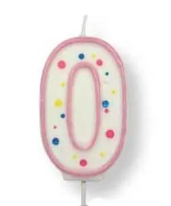 PME Large Candle Pink Number 0