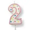 Pme large candle pink number 2