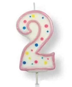 PME Large Candle Pink Number 2