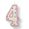 Pme large candle pink number 4