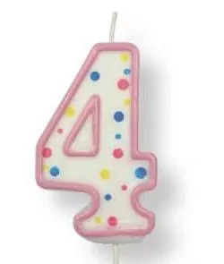 PME Large Candle Pink Number 4