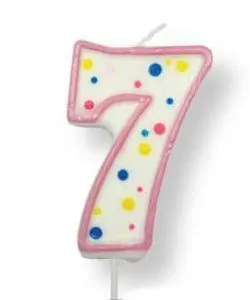 PME Large Candle Pink Number 7