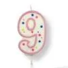 Pme large candle pink number 9 bij cake, bake & love 2 Pme large candle pink number 9