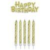 Pme candles & happy birthday gold pk/17