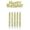 Pme candles & happy birthday gold pk/17