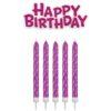 Pme candles & happy birthday pink pk/17