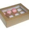 House of marie cupcake doos 12 cupcakes kraft met venster bij cake, bake & love 1 Cupcake doos 12 stuks kraft met venster